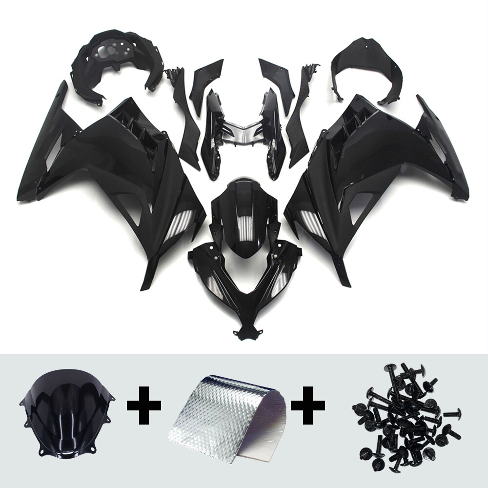 Gloss Black Fairing Kit for Kawasaki EX300R Ninja300 2013 2014 2015 2016 2017