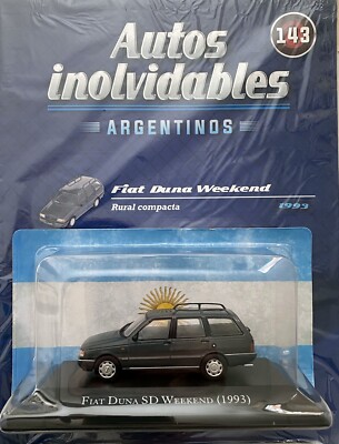 Fiat Duna SD Weekend (1992) Diecast 1:43 Unforgettable Cars Argentina Sealed 