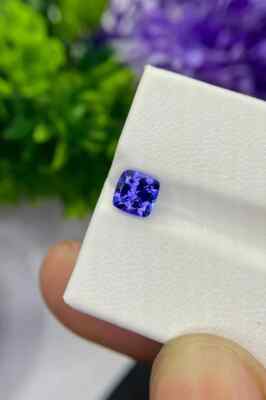 9.20 Ct + Extremely Rare Natural Blue Tanzanite Cushion Certified Loose Gemstone