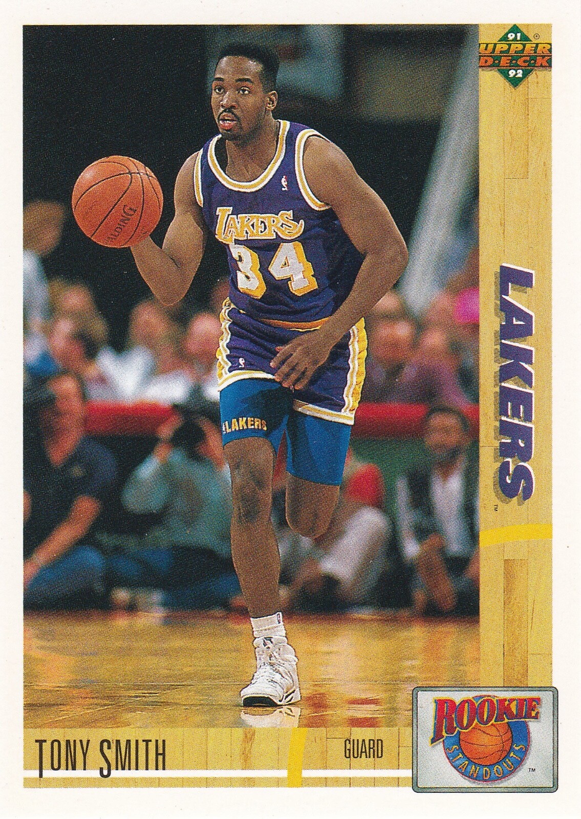 1991-92 Upper Deck Basketball Rookie Standouts Card #R19 Tony Smith