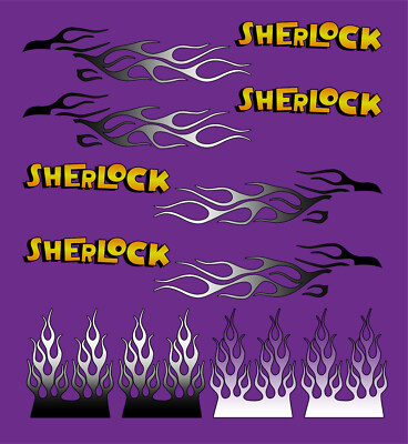 water slide decal for Hot Wheel 1/64 for '69 Ford Torino Talladega SHERLOCK 105