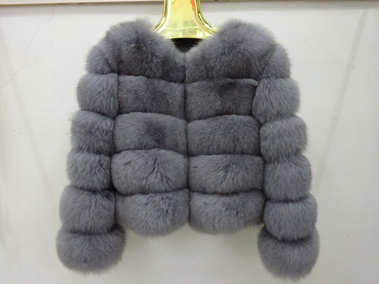 Outwear Donna Vero Vulpes Cappotto di Pelliccia Inverno Lusso Giacca di Pelliccia Fila Orizzontale