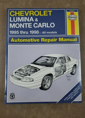 New Repair Manual Haynes 24048 95-98 Chevrolet Monte Carlo / Impala 
