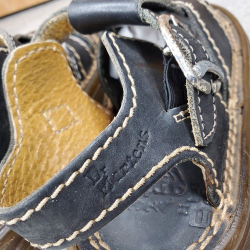 Dr. Martens Kids Size 10 Black Leather Slingback Sandals Made in England 6446 - Picture 5 of 7
