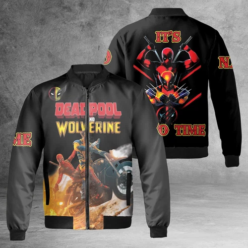 Personalized Wolverine And Deadpool It's Hero Time Gift For Fans Jacket