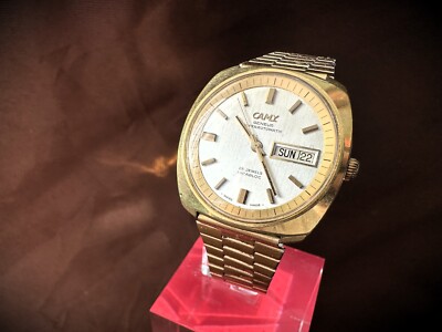 CAMY Geneva Super Automatic 25 Jewels Incabloc Vintage Swiss Day
