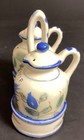 Vintage NASCO Japan Blue Rooster Salt, Pepper, Caddy Fruit, Floral, Hand Painted — photo 4
