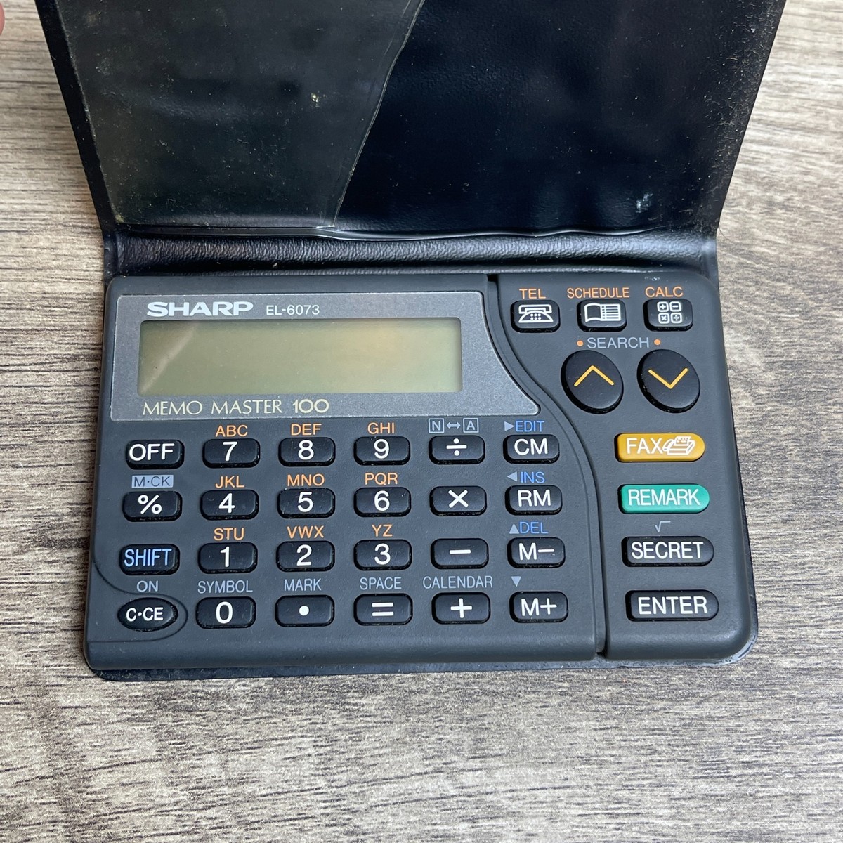 Vintage Sharp Memo Master 100 EL-6073 Black Tele Schedule Handheld