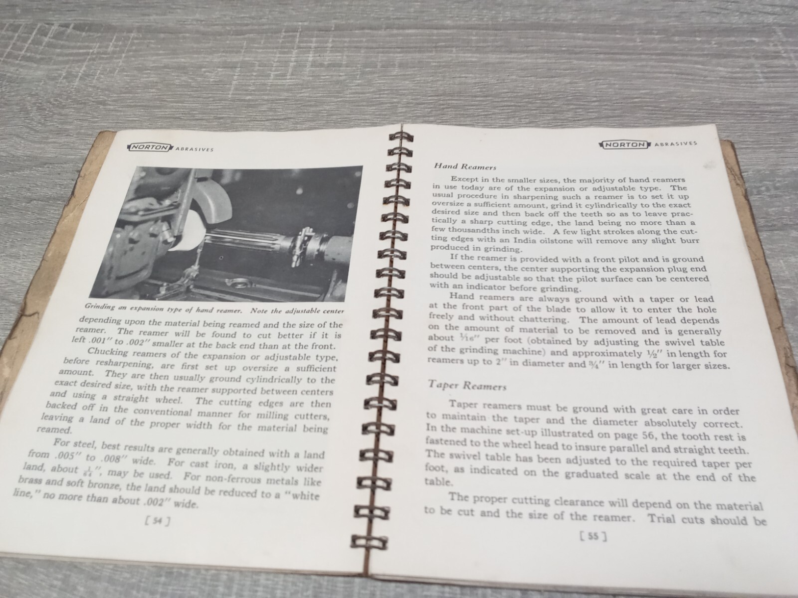 VINTAGE 1940's 50's ? Handbook on Tool Room Grinding Norton Abrasives