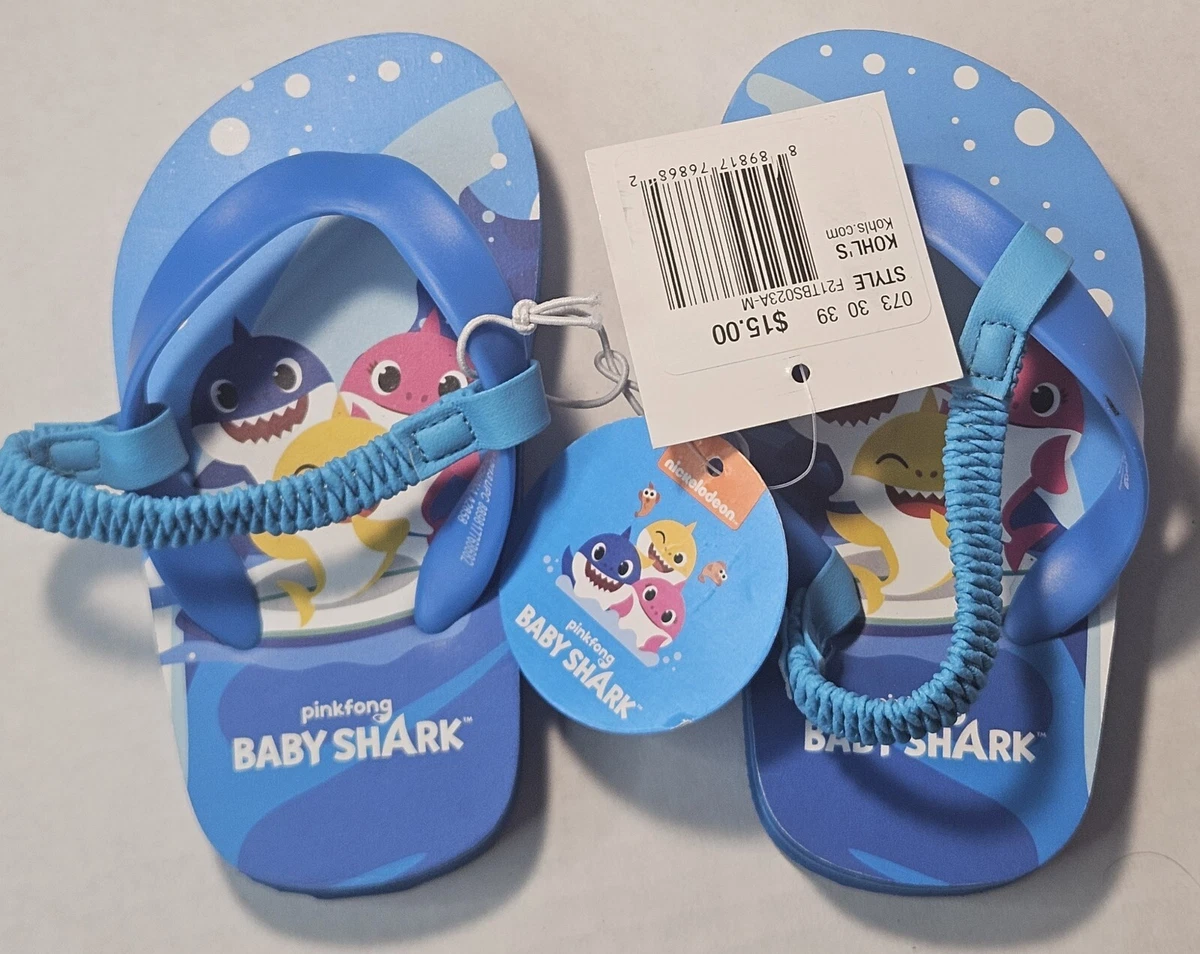 Baby Shark Flip Flop Toddler Size 5 6 Blue Sandals New With Tags Target 15