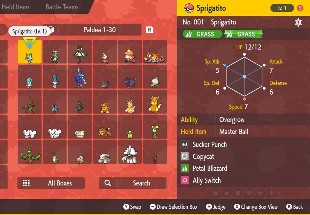 All Paldea 120 Non-Shiny Pokemon Bundle New Gen Mons Pokedex Scarlet  Violet SV