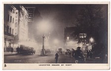 Post Card RPPC Leicester Square by Night London Post Card RPPC Leicester Square by Night London