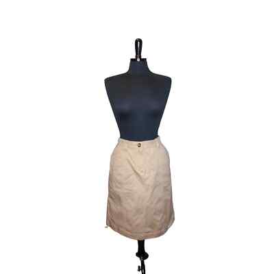 L.L. Bean Classic Fit Khaki Skirt Size 6