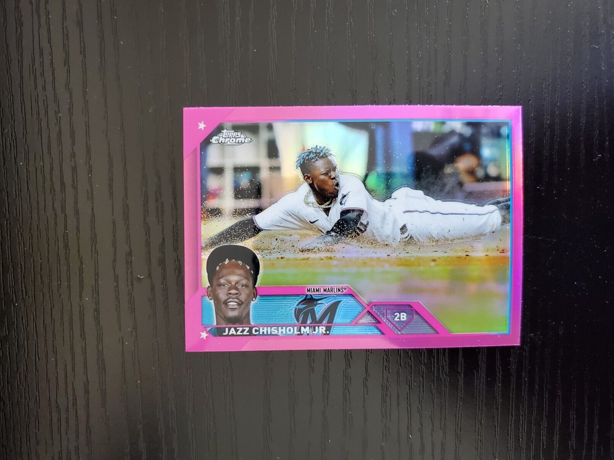 jazzuページ 2023 Topps Chrome Jazz Chisholm Jr. Pink Refractor #218 Card | eBay