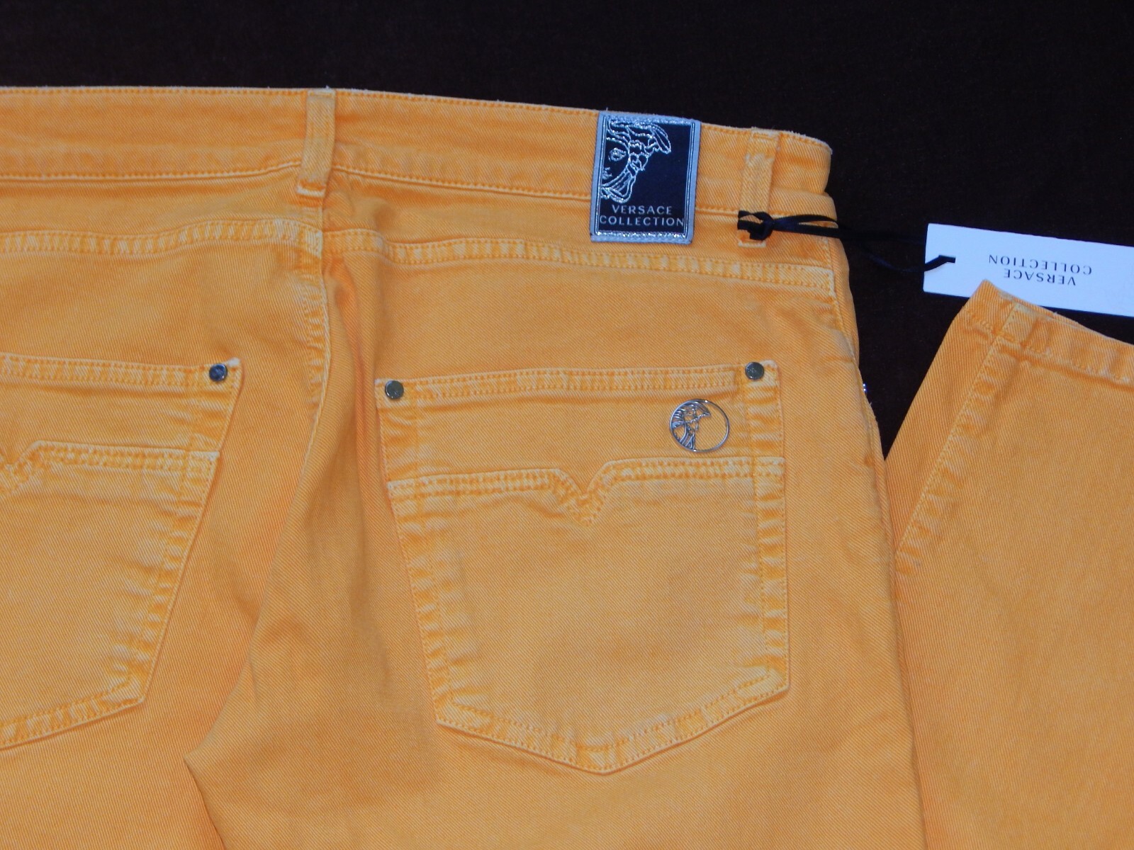 Versace Collection Women Pantalone Casual New Fit Jeans Size 33 Mango NWT $425 image 10