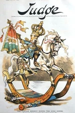 Humbert as Monkey on His High Horse 1891 ITALY'S ARROGANT DEMANDS Judge Print