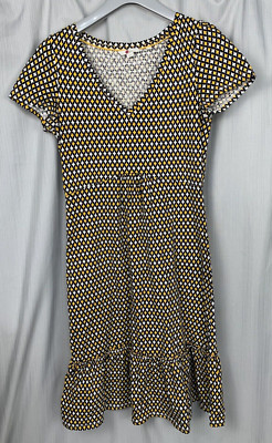 Купить boden melissa jersey dress j0341 yellow blue white cotton size uk16l (195416768022), США