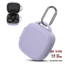 Silicone Case for Raycon Essential Open Earbuds  , with Carabiner All Purple