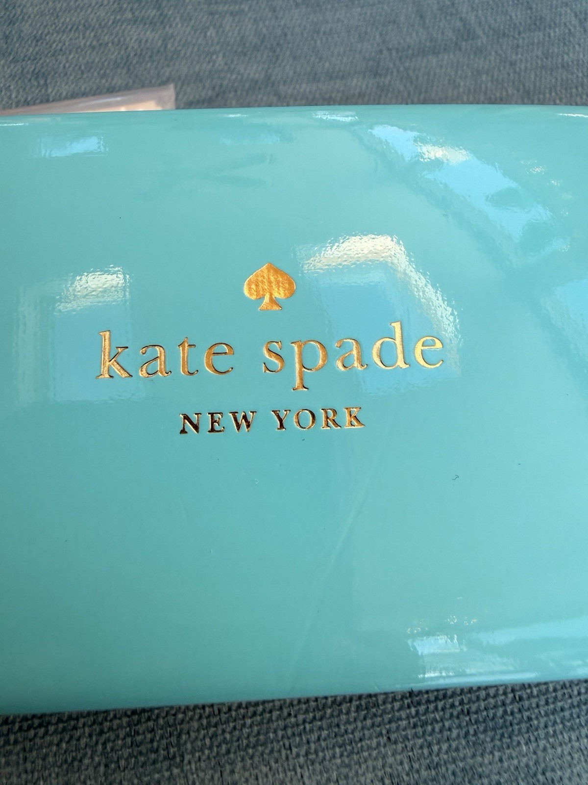 KATE SPADE, Green & Blue Turquoise Hard Shell Eye Glass Case And Cleaning Cloth thumbnail 8