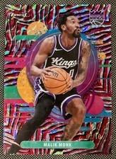 2025 NBA MALIK MONK /10 Topps Finest Uncommon Red/Black Geometric Refractor