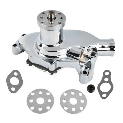 High Volume Chrome Short Water Pump For Small Block Chevy SBC 283 305 327 350