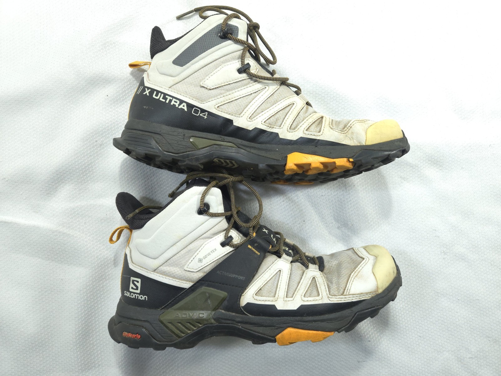 Stivali Salomon Uomo Taglia 11 X Ultra 4 Mid GTX Gore Tex Escursionismo Bianco Nero Scarpe