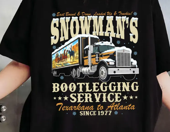 Snowman’s Bootlegging Service Shirt, Smokey And The Bandit Christmas Shirt