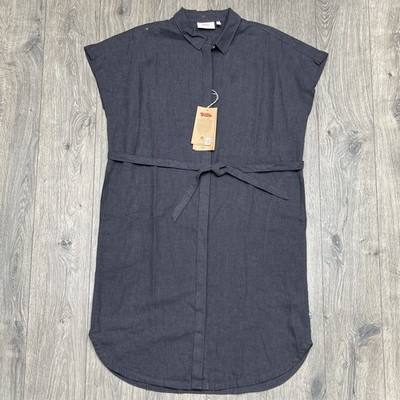 Fjallraven Dress Size Medium Womens Dark Grey Ovik Hemp $150