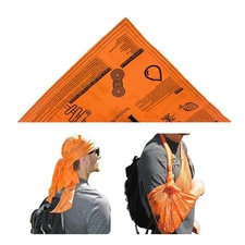 First Aid Survival Bandanna 1-Pack Bundle Nature Camping Hiking Emergency Tips`