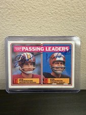 Joe Theismann & Ken Anderson 1983 Topps Passing Leaders DUAL AUTO #202