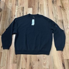 NWT Adidas Men s Sweatshirt Crewneck XL Black Large Multi Sport Solid MSRP 70
