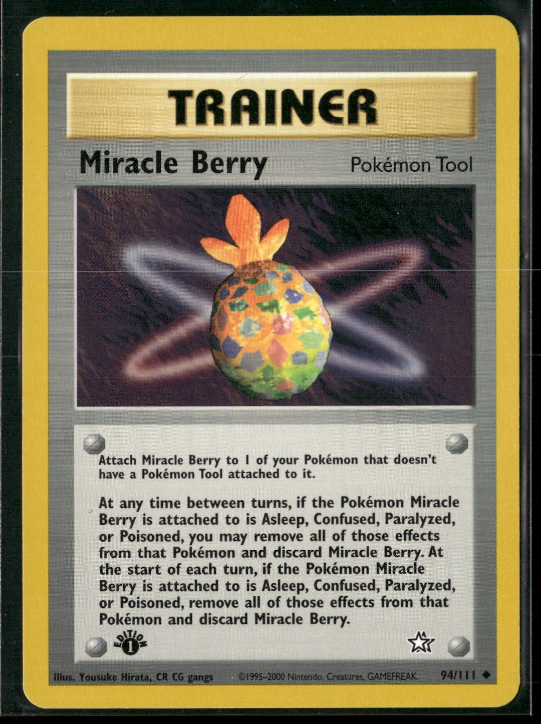 Miracle Berry 94/111 Uncommon Neo Genesis Pokemon Lightly Played