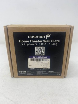 Fosmon Home Theater Wall Plate Standard 2-Gang Gold Plated Copper Open Box
