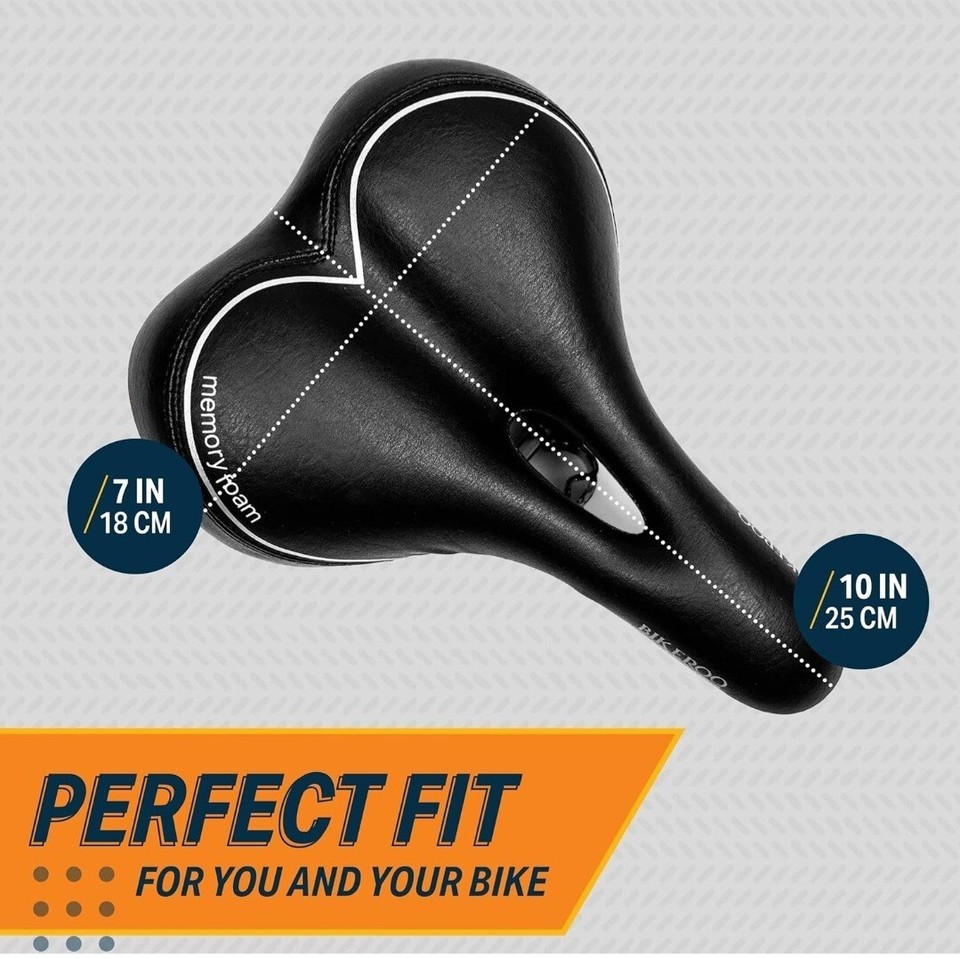 Bikeroo Comfort Bike Seat - 7" Wide Memory Foam  (NEW - FREE SHIPPING)