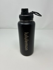 Lululemon Back to Life Sport Bottle 32oz Black Insulated Stainless Steel Water