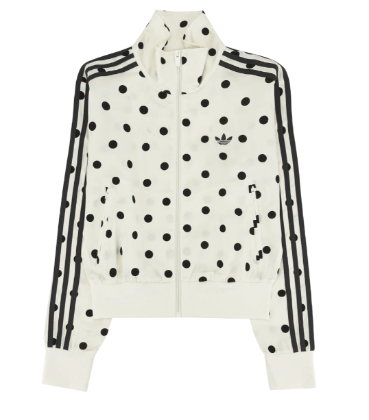 Adidas Women Originals Satin Polka Dot Track Top Off White Asian