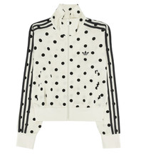 Adidas Women Originals Satin Polka Dot Track Top Off White Asian Size KV1165
