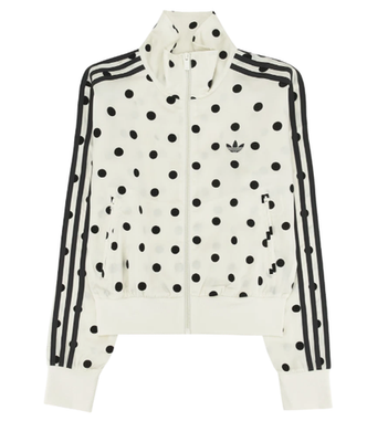 Adidas Women Originals Satin Polka Dot Track Top Off White Asian