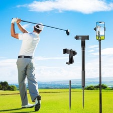 WIGERLON Golf Recording Stick,Irangesports Stick Tripod Phone Black