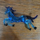 Vintage Murano-Style Blue Art Glass Horse Figurine Hand Blown Cobalt & Aqua — photo 4