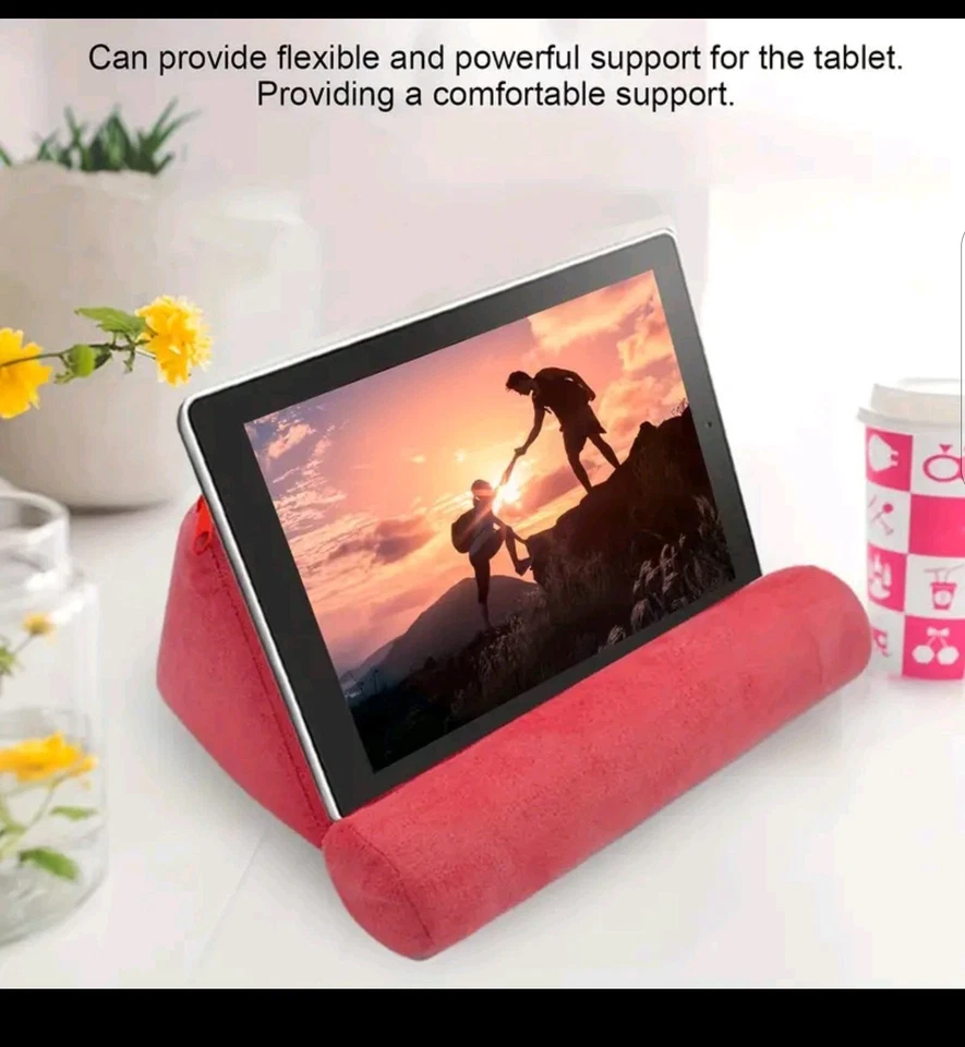 2024 Multi-Angle Soft Pillow Lap Stand for Ipad Tablet Ereaders Magazine Holder - Image 3 of 4