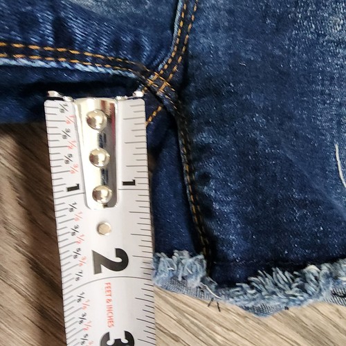 Hudson Girls Denim Jean Shorts Lightweight Size 6X Distressed Adjustable Waist - Picture 9 of 9