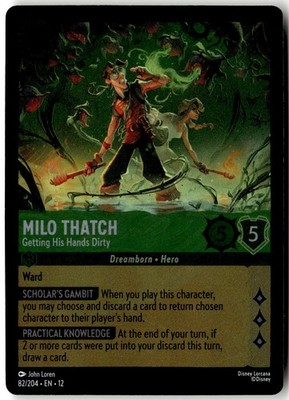 Disney Lorcana TCG Milo Thatch Getting His Hands Dirty 82/204 Foil Wilds Unknown