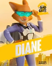 he Bad Guys 2 Poster – Animated Heist Movie Art Featuring Diane Foxington Charac