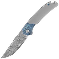 Bestech BT2111E Supernova Grey Titanium Timascus Damasteel Flipper Knife