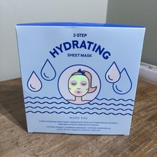 Mary Kay 2-Step Hydrating Sheet Mask 8 Masks 1.1 Fl Oz Blue Face Care Skincare