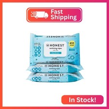 The Honest Company Fragrance-Free Sanitizing Alcohol Wipes, Antibacterial with A