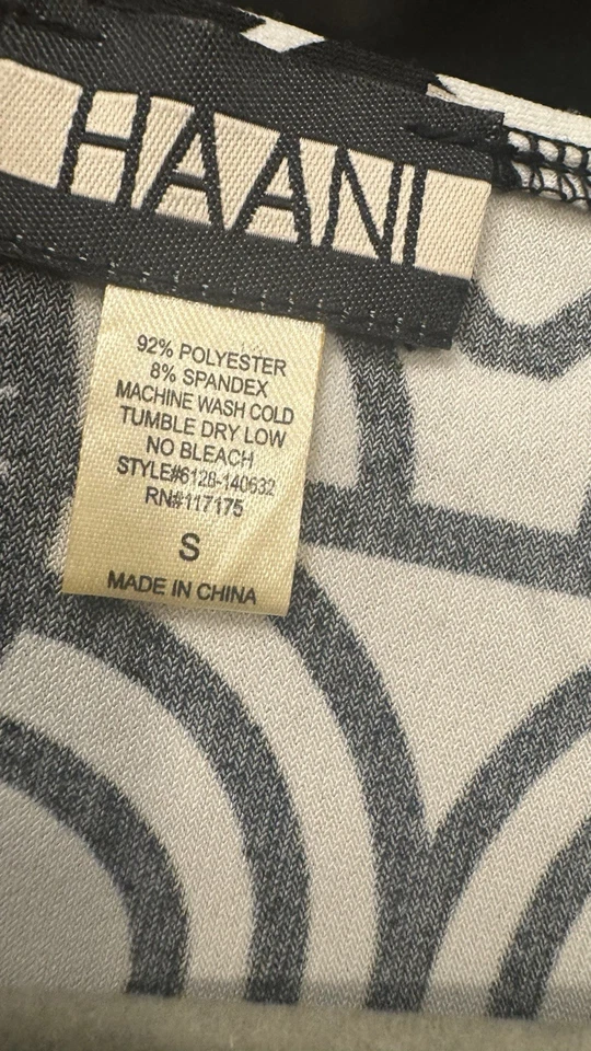 Женское разноцветное платье Haani из смеси полиэстера с рукавом 3/4 до колена размер S - Изображение 3 из 4