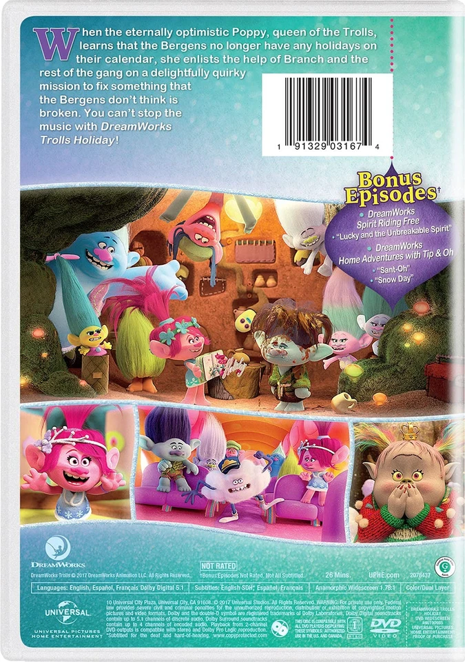 Trolls Holiday (DVD) Anna Kendrick Justin Timberlake Zooey Deschanel (US IMPORT) - Image 3 of 4