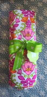Vera Bradley ~ ''Lilli Bell'' Receiving  Blanket ~ Floral Cotton Reversible  ~ NWT